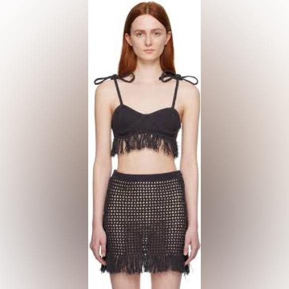 The Garment Dresses & Skirts - The Garment Black Fringe Skirt Set